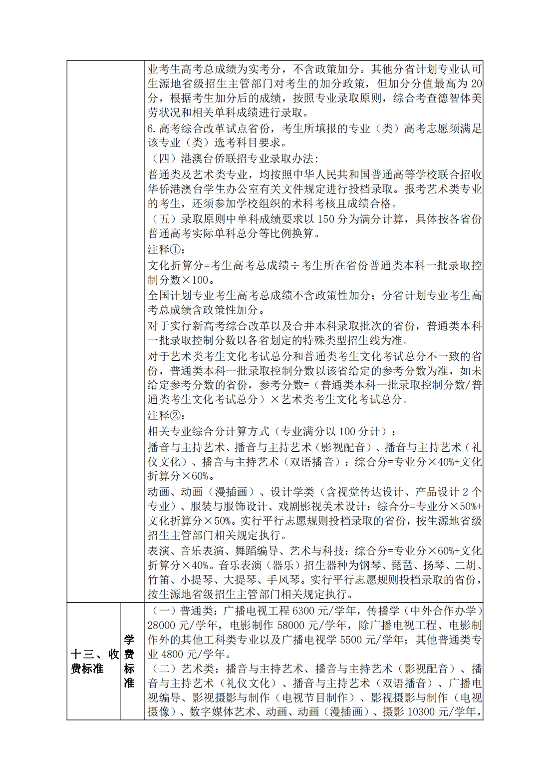 浙江传媒学院 2023 年普通高校招生章程